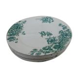 Six earthenware plates