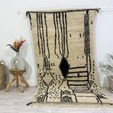 Handmade Moroccan Berber carpet 244 x 138CM
