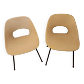Paire de Chaises "Tonneau" en Aluminium de Pierre Guariche (1954)