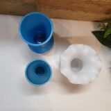 Ensemble de 3 Vases Miniatures en Opaline