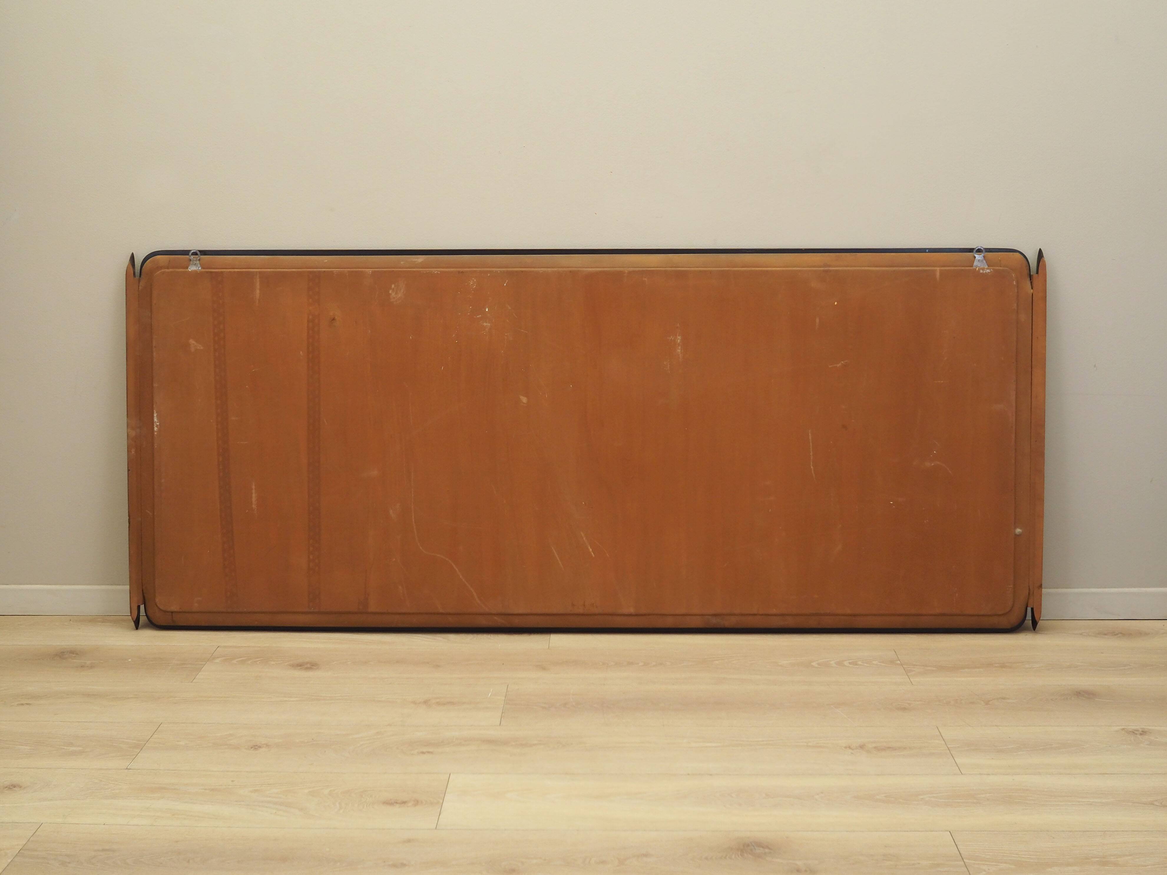 Mirror in mahogany frame, Italian design, 1970s, production: Italy