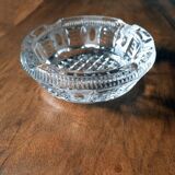 Ancien cendrier en cristal taillé Décor Art Déco Vintage Années 40/50