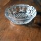 Old cut crystal ashtray Art Deco decor Vintage 40s/50s