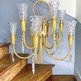 Vintage crystal pendant chandelier