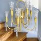 Vintage crystal pendant chandelier