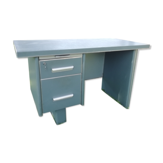 50s green metal desk