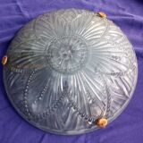 Molded glass basin chandelier