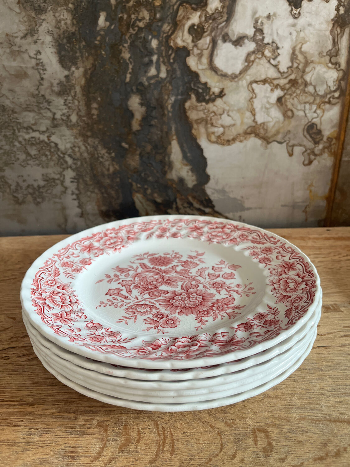 6 ancient plates english ceramic