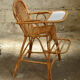 Chaise haute en rotin vintage