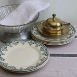 Set of 6 iron earth dessert plates