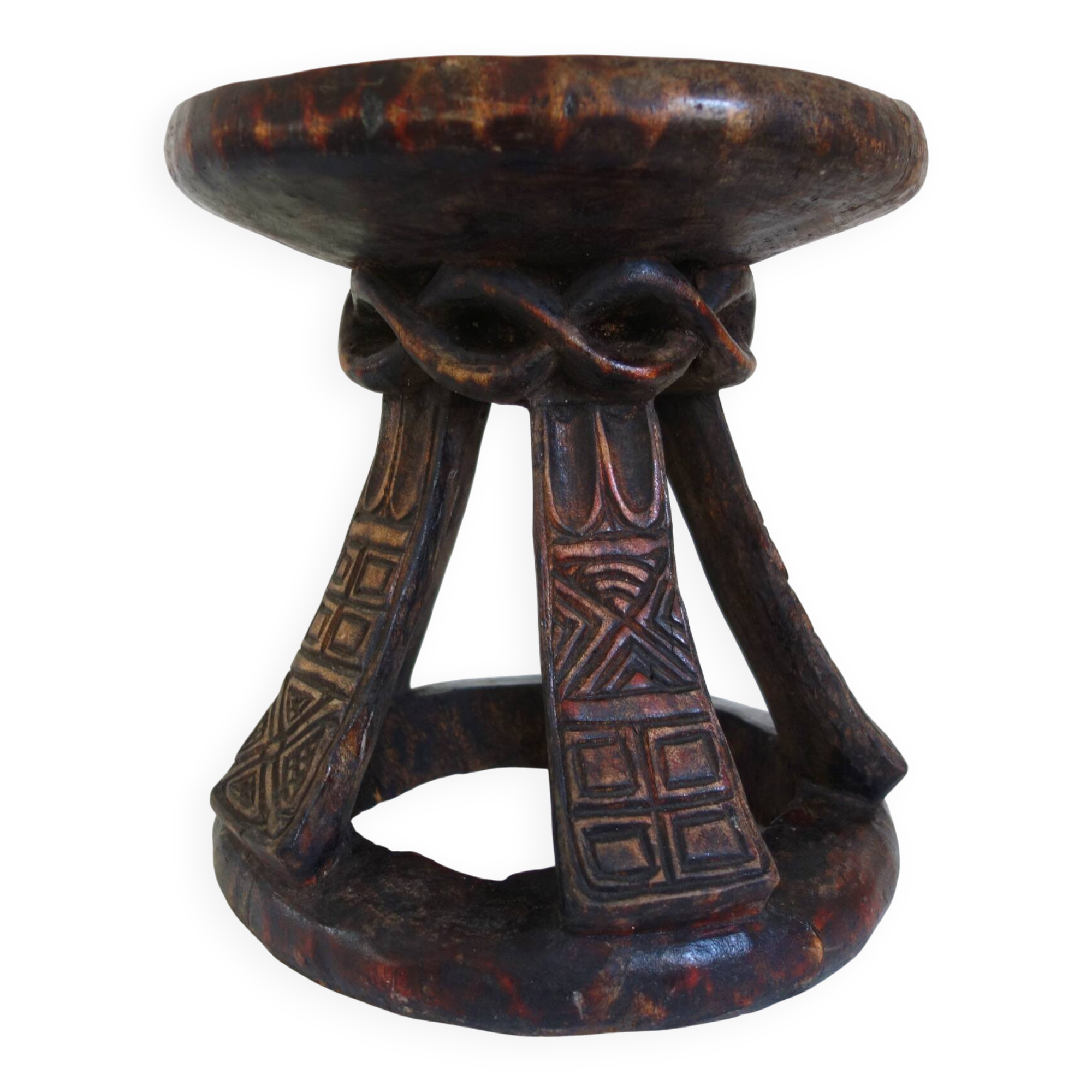 Vintage African tribal stool