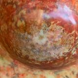 Ashtray in marble stone of vintage cherry color