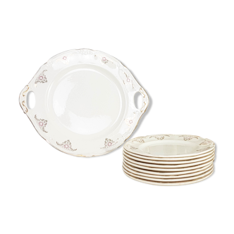 BoCH brothers service service the louviere 1 dish - 9 dessert plates