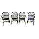 4 x Classic Georgian Bow and Stick Back Windsor Chair / Crinoline stretcher chairs