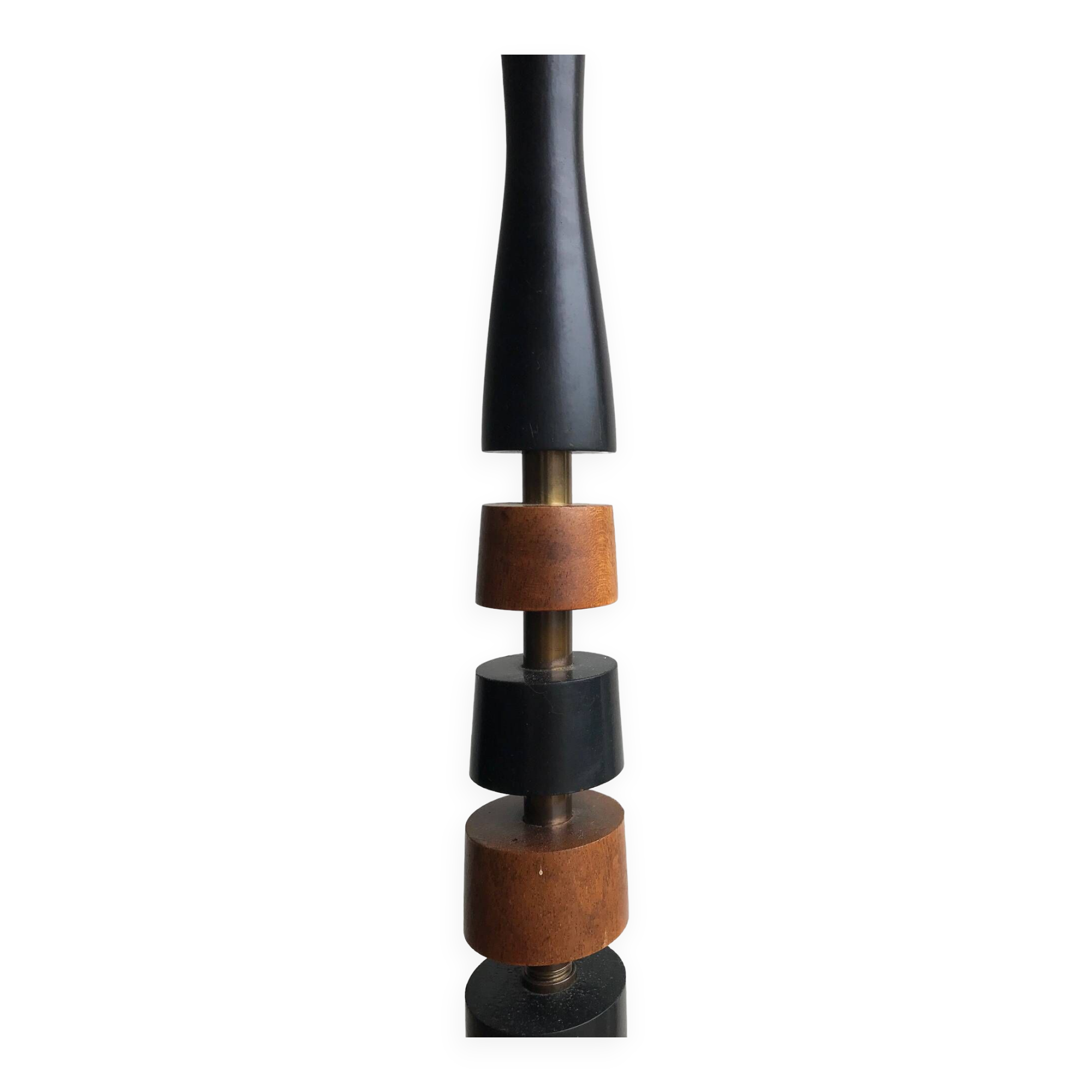 Scandinavian teak and brass floor lamp 1960