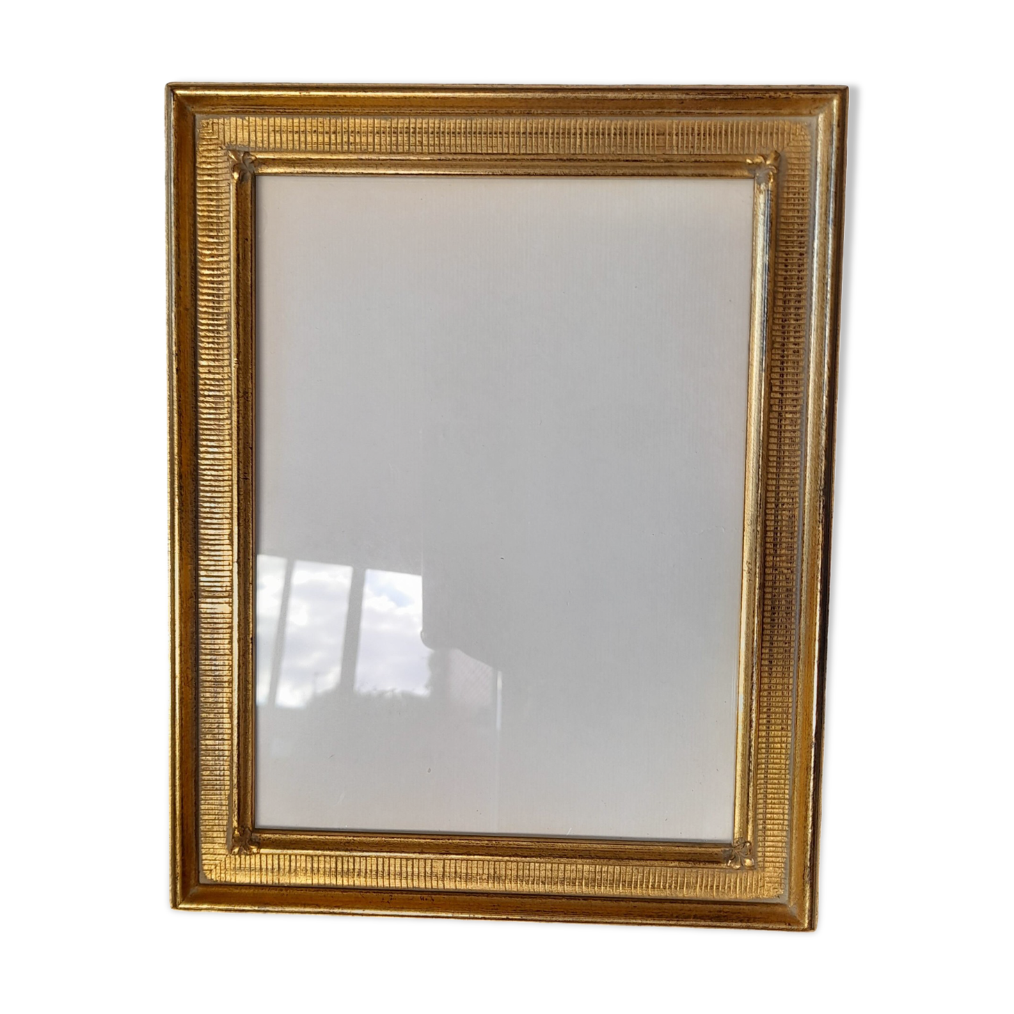 Antique frame with striated gilding