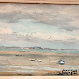 Marine Oil on canvas by JP. Guinegault (36 x 45)