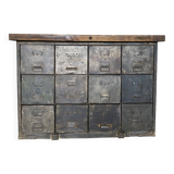 Metal and wood drawer unit