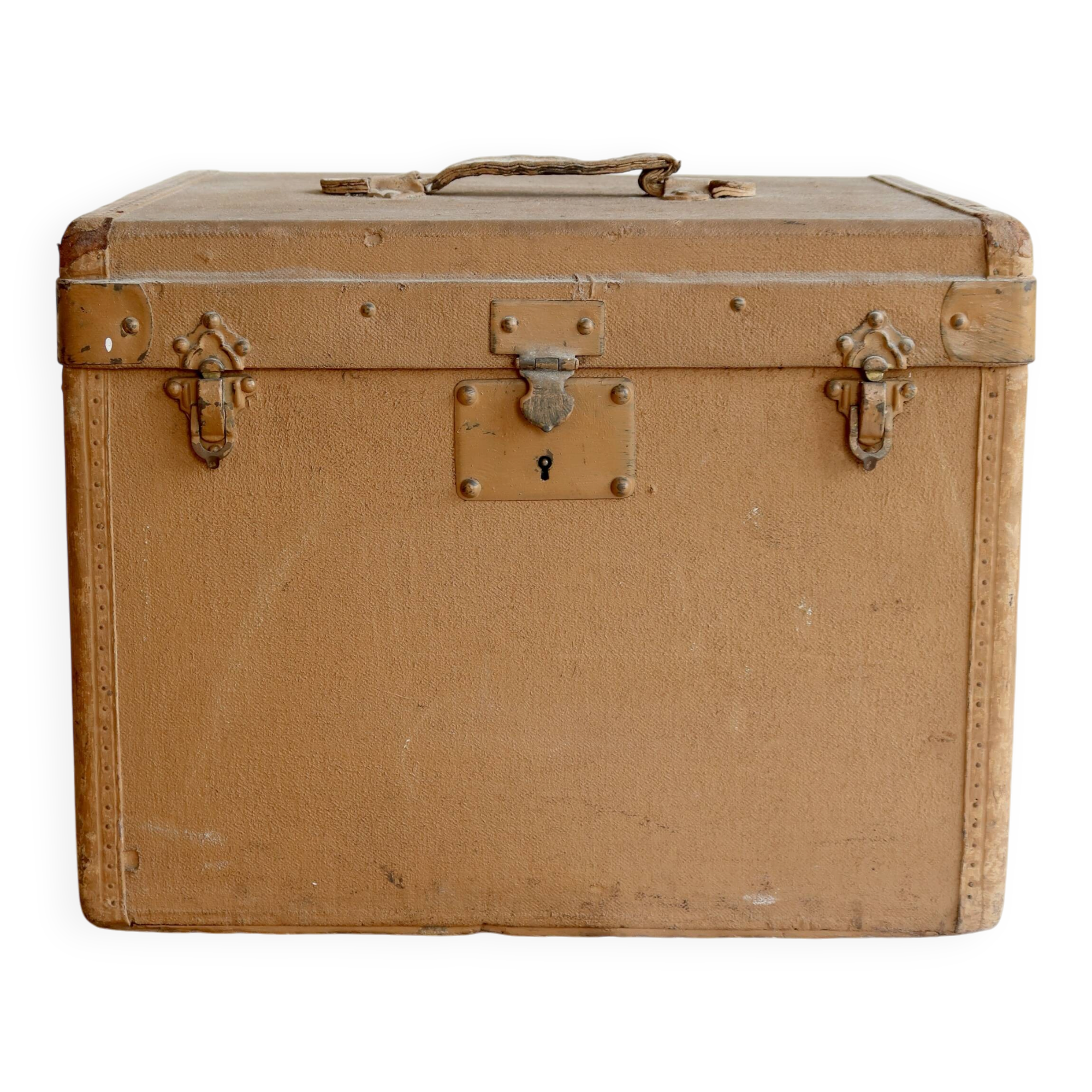 Malle vintage ocre – Coffre de rangement