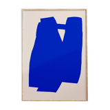 Abstract blue giclee print, 50x70cm