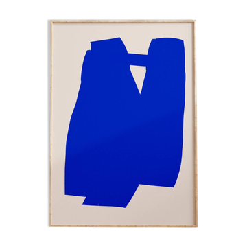 Abstract blue giclee print, 50x70cm