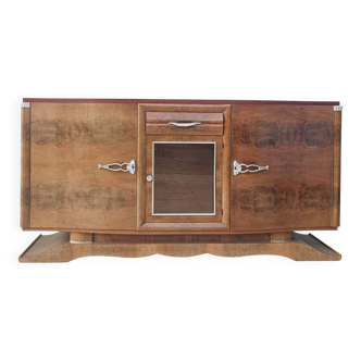 Enfilade Art Déco en ronce de noyer