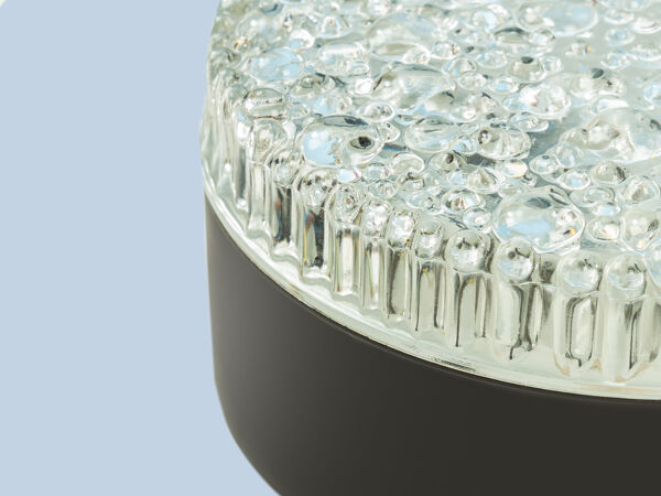 Plafonnier en verre à bulles des années 1960