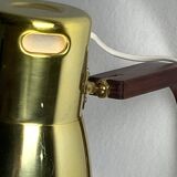 Teak brass wall sconce by hans agne jakobsson, sweden 1960s model v488