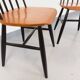 Pair of vintage Scandinavian chairs Fanett by Ilmari Tapiovaara in teak.