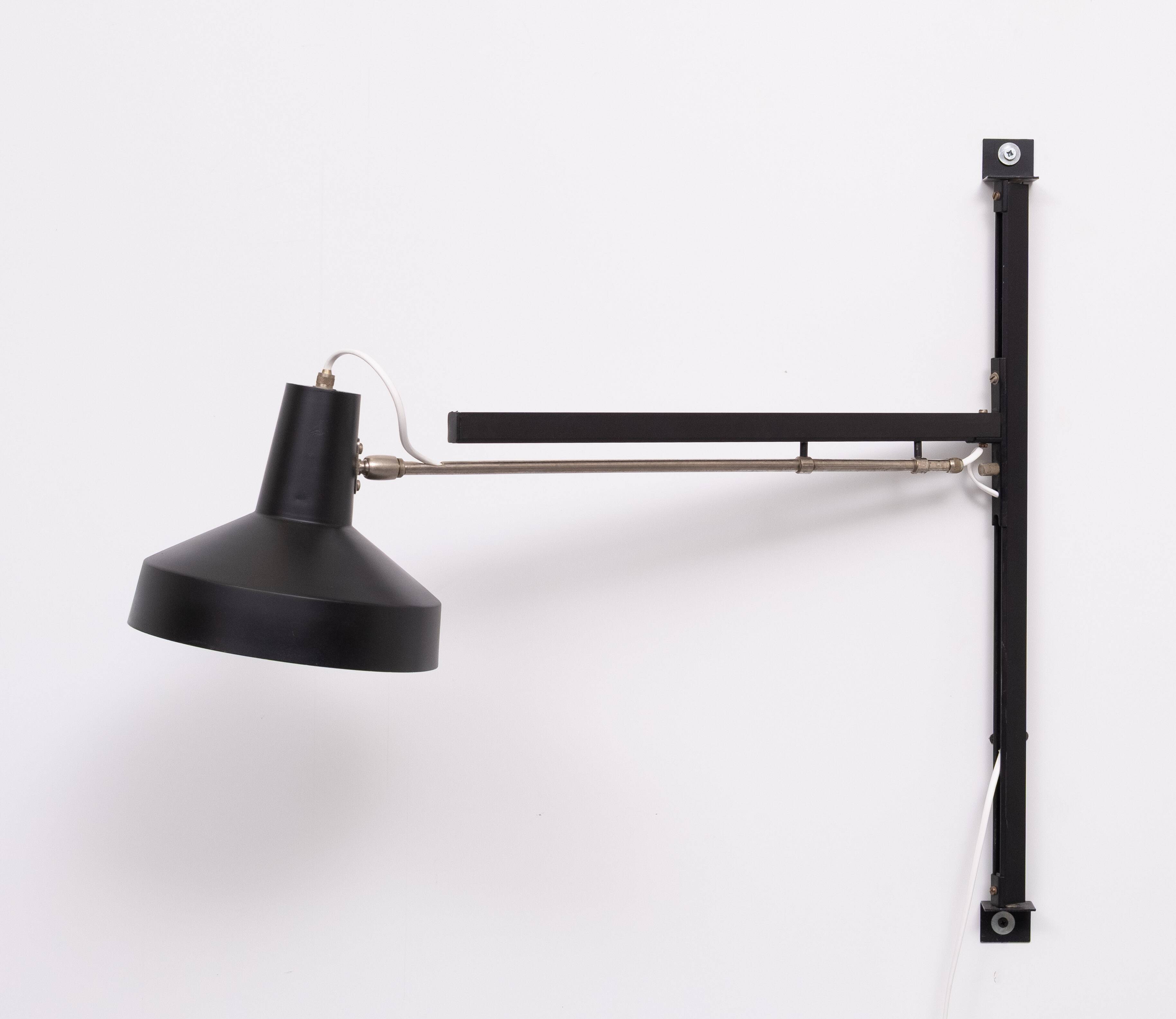 Niek Hiemstra Evolux Telescope wall lamp 1960s Holland