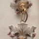 Large hand-painted gilded chandelier mangani ceramiche porcelain