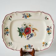Plat rectangulaire Digoin Sarreguemines modèle Agreste, 1960