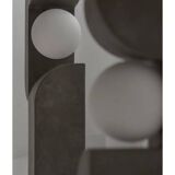 Table lamp, large model - dark gray, ceramic, contemporary work.