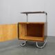 Restored Bauhaus chrome and walnut nightstand, Czechoslovakia 1940s