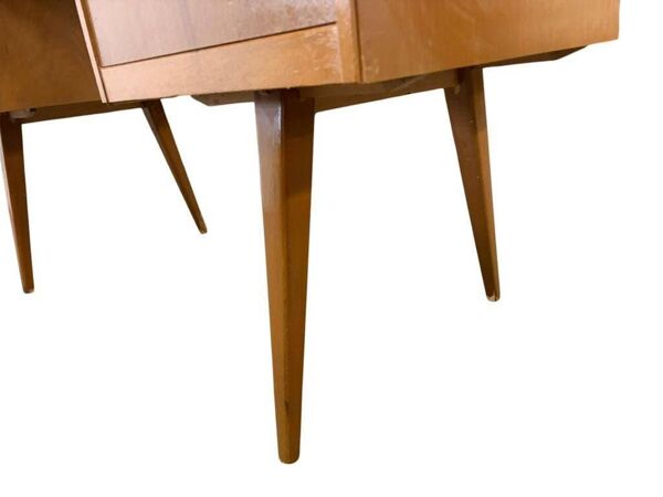 Bureau vintage en bois avec plateau vert menthe ekawerk