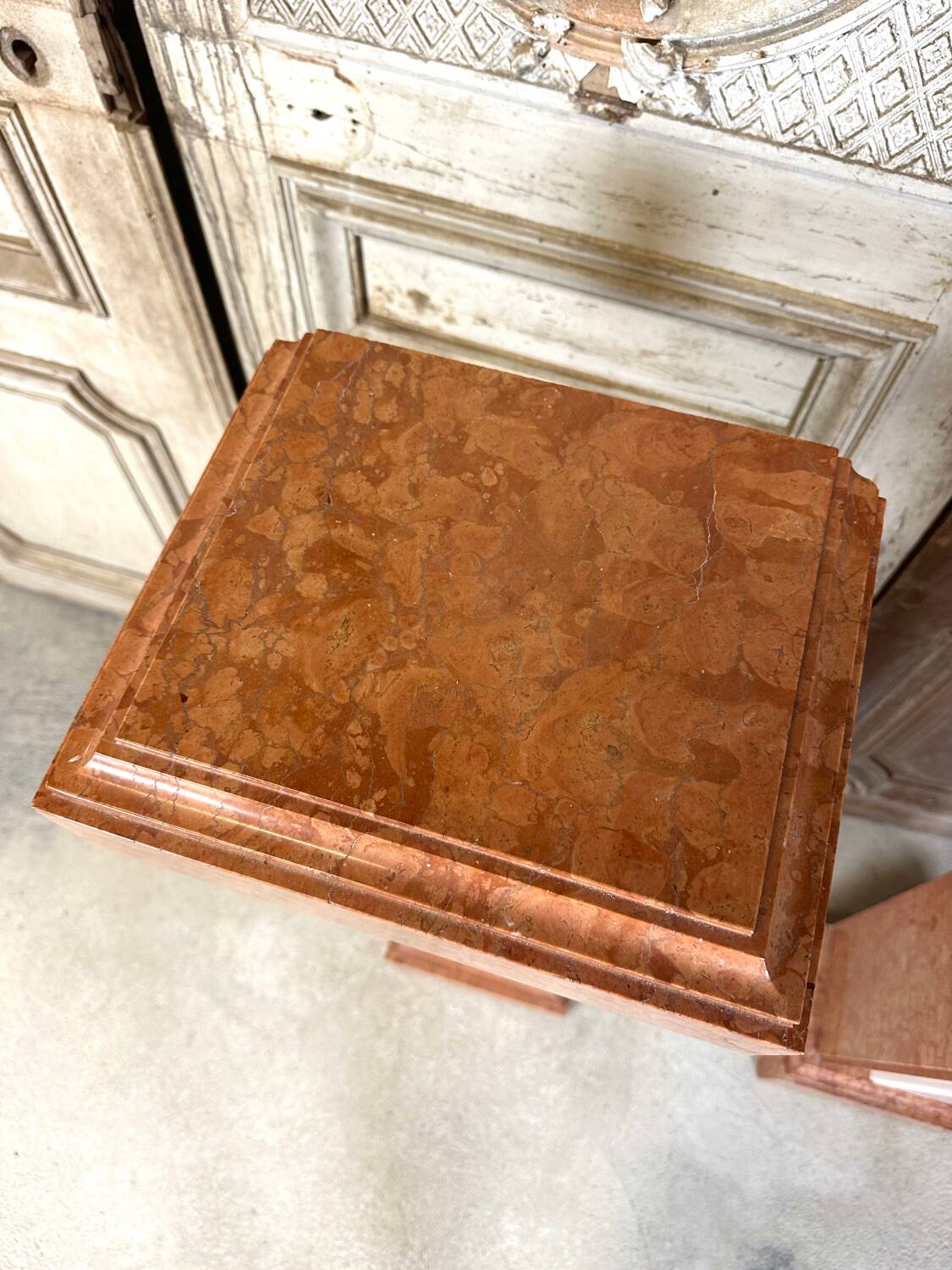 Pair of 20th century marble columns