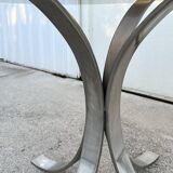 Italian design glass table from the 80s