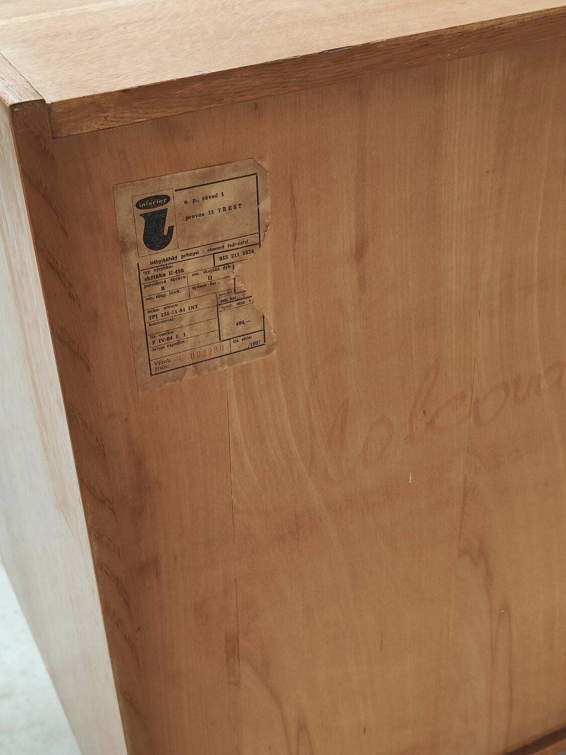 U-458 black and white sideboard by Jiri Jiroutek for Interier Praha