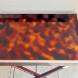 Faux tortoise shell serving tray