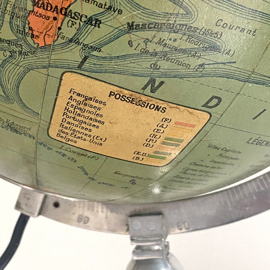 Luminous glass globe early twentieth century