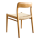 Chaise de salle à manger modèle 75 par Niels O. Møller en chêne avec corde