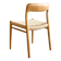 Chaise de salle à manger modèle 75 par Niels O. Møller en chêne avec corde