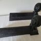 Pair of anthropomorphic cast iron chenets