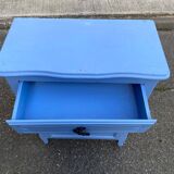 Vintage Louis XV style commode in grey-blue wood.