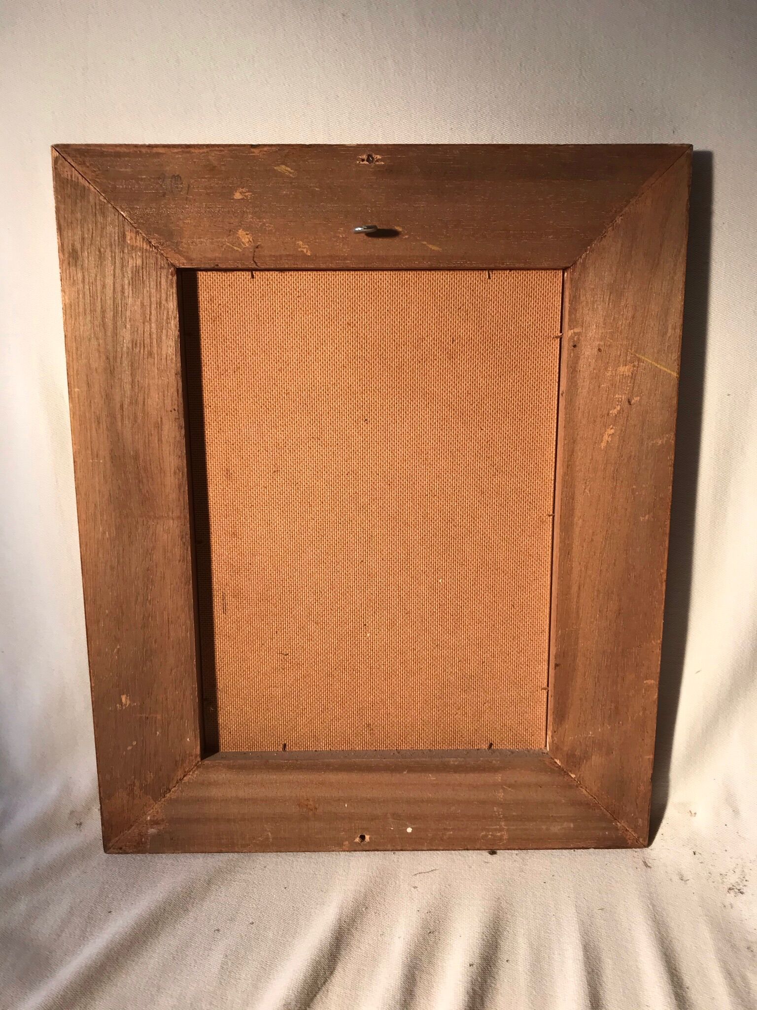 Ancienne planche botanique végétaux tampon relief avec cadre bois vintage