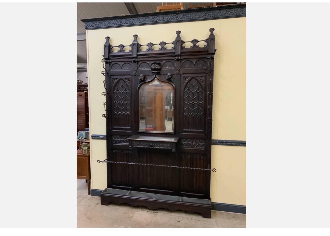 Antique Imposing Neo-Gothic Lavish Wardrobe