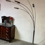 5-light chrome floor lamp, 1970s design