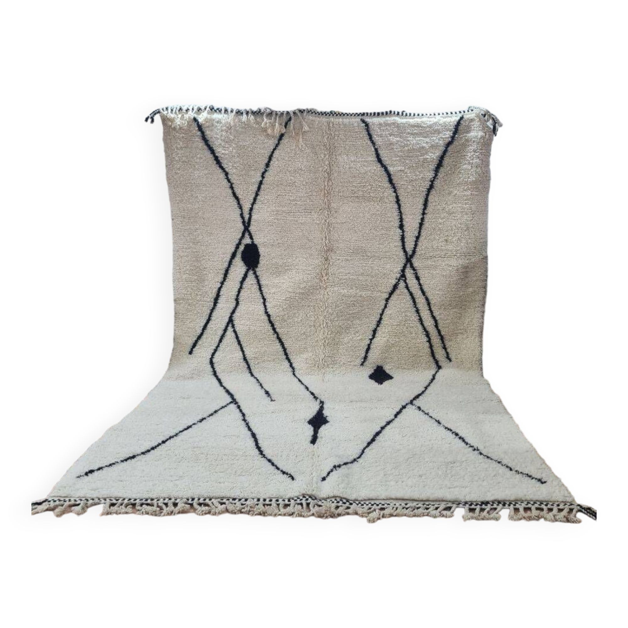 Handmade wool Berber rug 300X200 cm