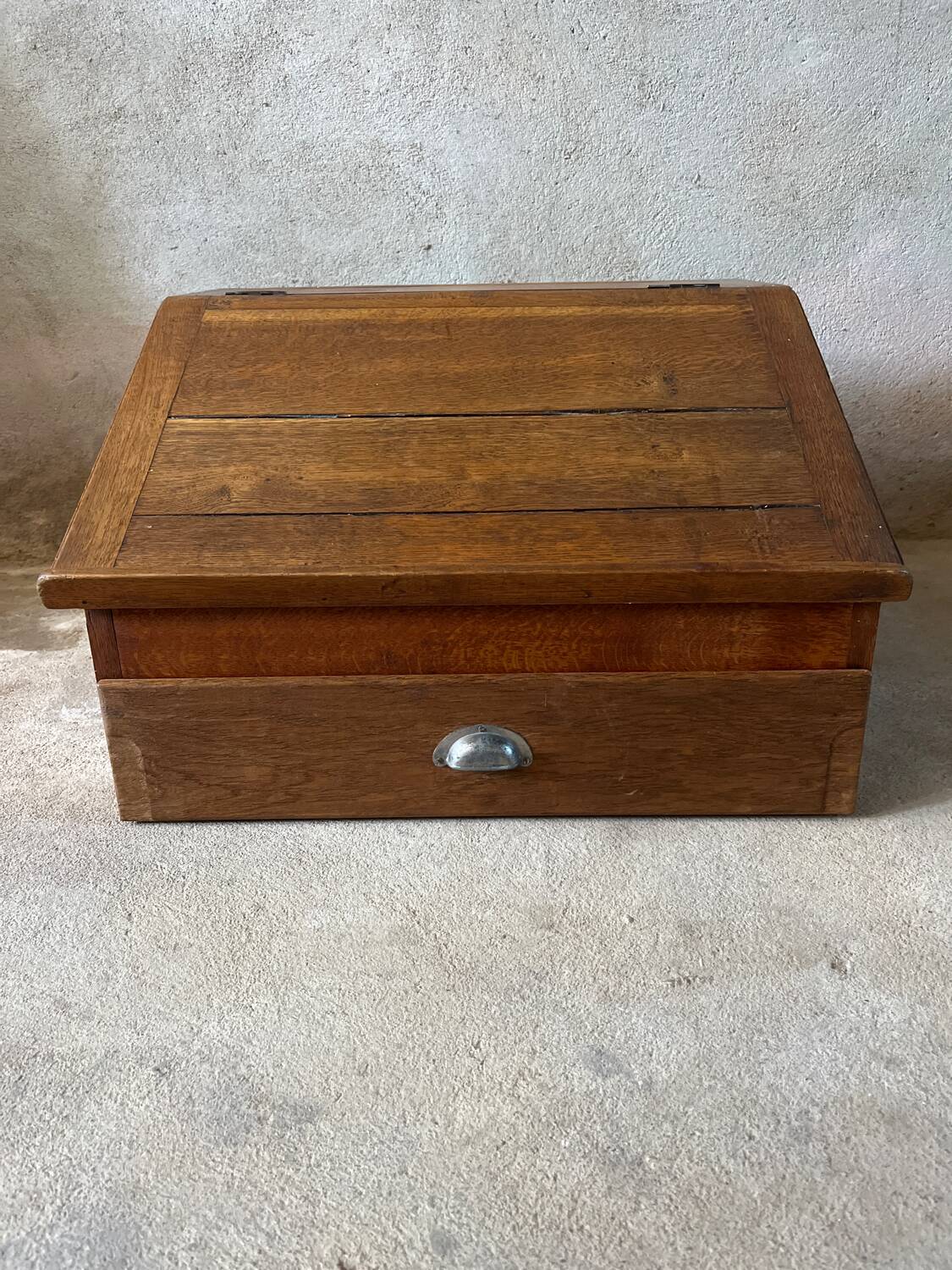 Antique oak school desk
