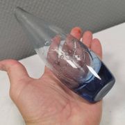 Vase finlandais en verre bleu